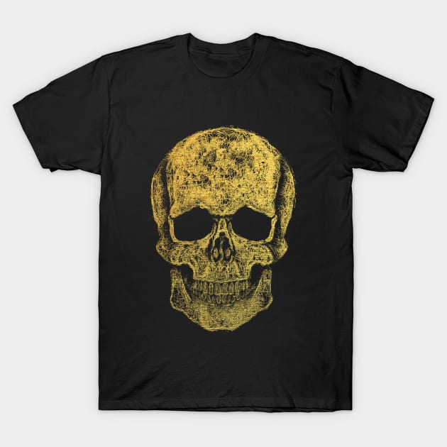 Cool skull, gold skull mask face T-Shirt by Collagedream